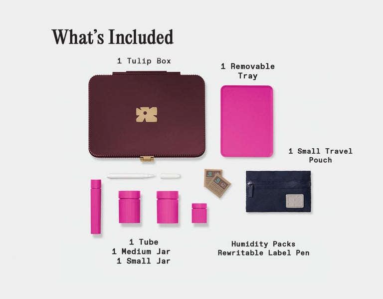 Tulip Set | burgundy-fuchsia-gold